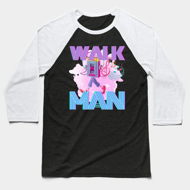 Walkman Baseball T-Shirt by Asterme